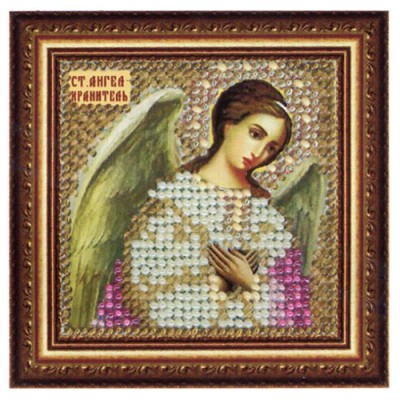 Набор для вышивания бисером 'Вышивальная мозаика' Икона 'Св. Ангел-Хранитель', 6,5*6,5 см